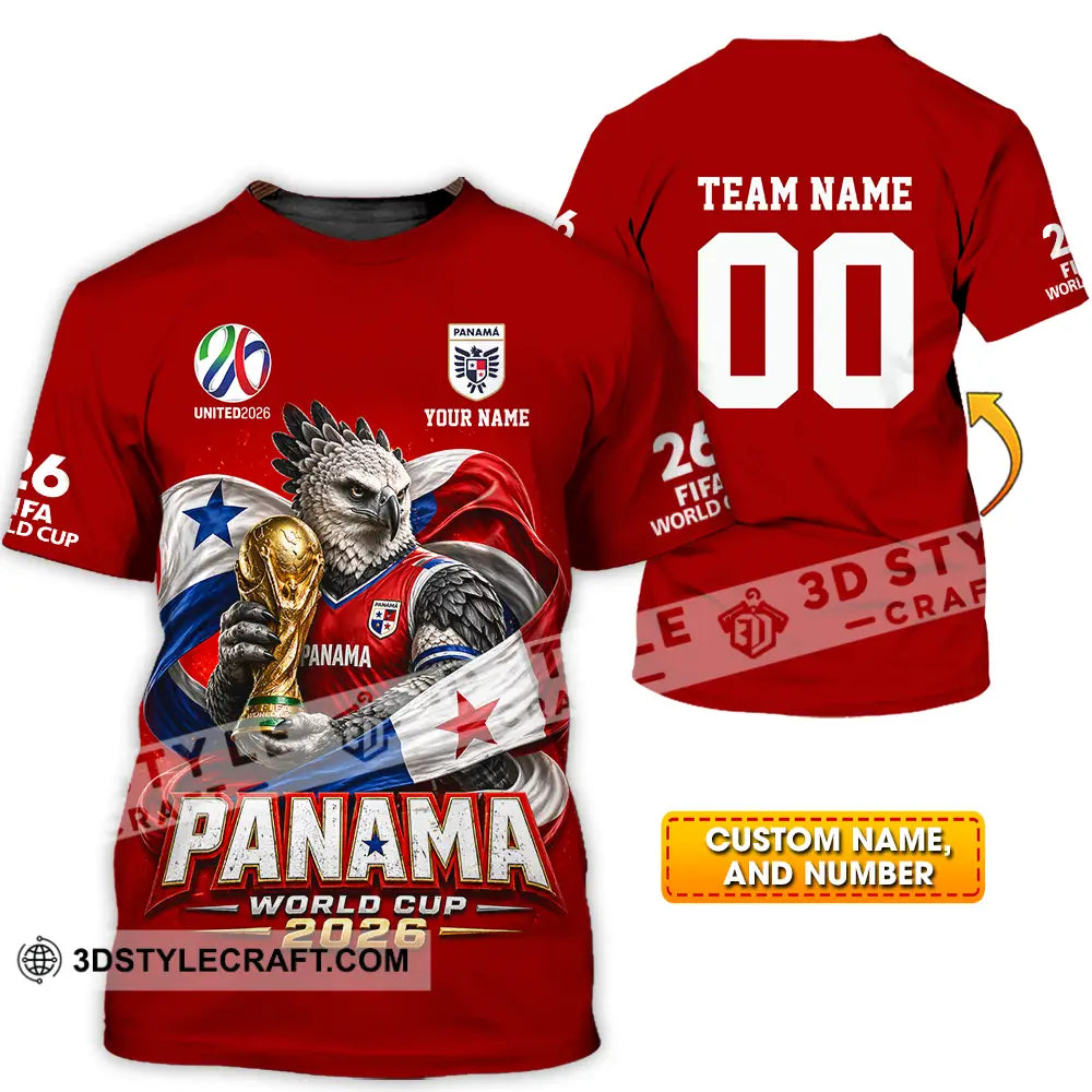 Unisex Shirt - Custom Panama World Cup 2026 3D Shirt - T-shirt