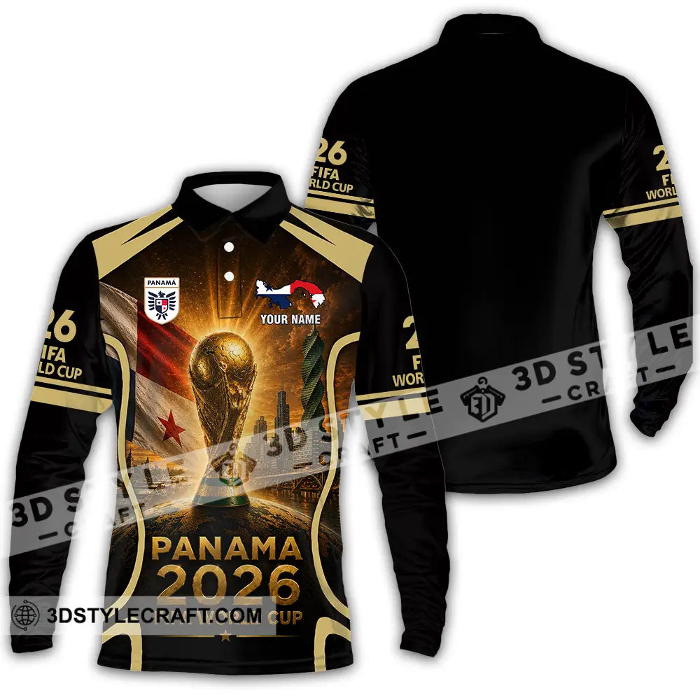Unisex Shirt - Custom Panama World Cup 2026 Shirt - Long Sleeve Polo / S - T-shirt