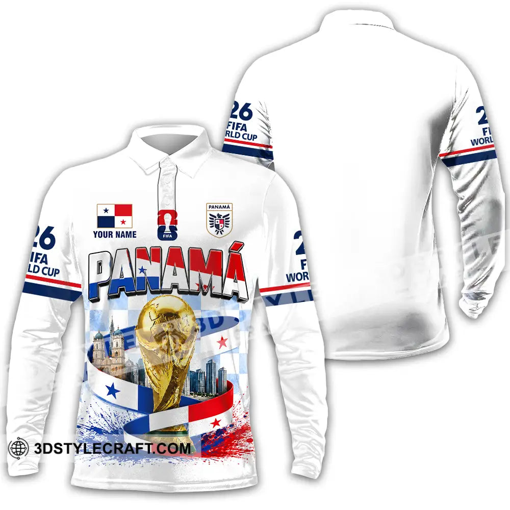 Unisex Shirt - Custom Panama World Cup 2026 Shirt - Long Sleeve Polo / S - T-shirt