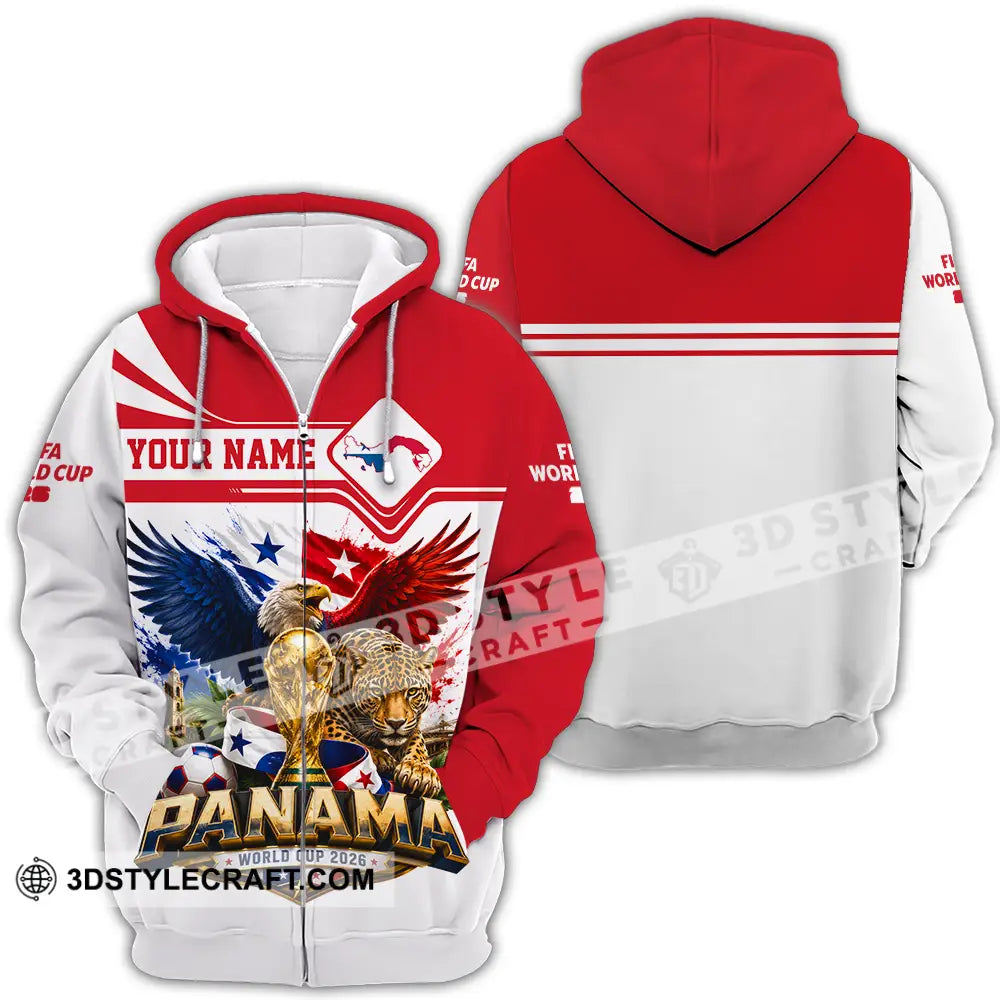 Unisex Shirt - Custom Panama World Cup 2026 Shirt - Zipper Hoodie / S - T-shirt