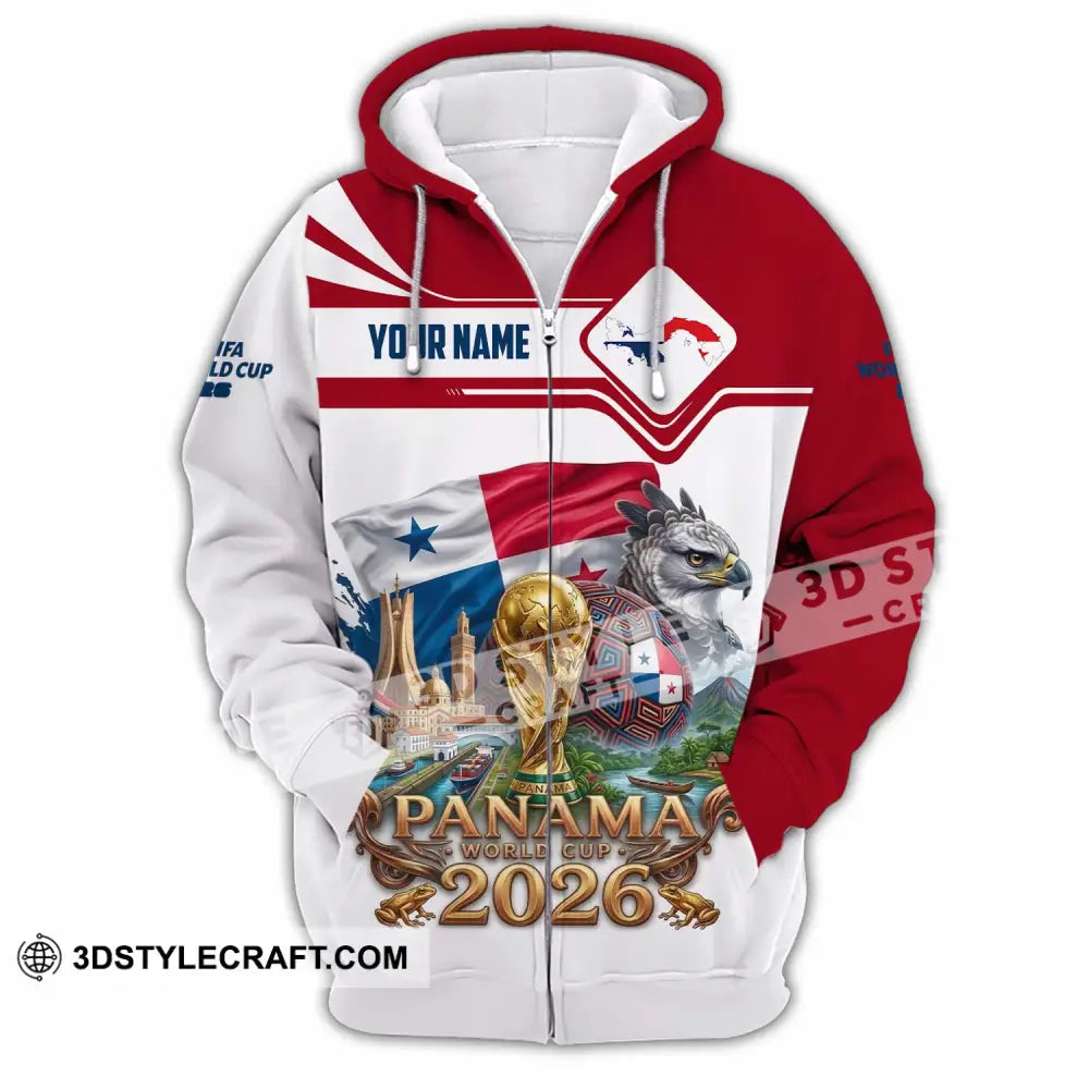 Unisex Shirt - Custom Panama World Cup 2026 Shirt - Zipper Hoodie / S - T-shirt