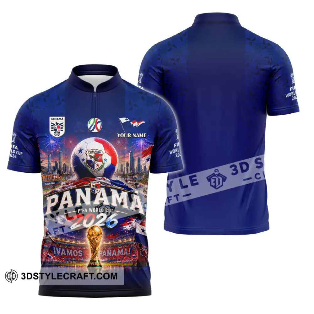 Unisex Shirt - Custom Panama World Cup 2026 Shirt - Zipper Polo Shirt / S - T-shirt