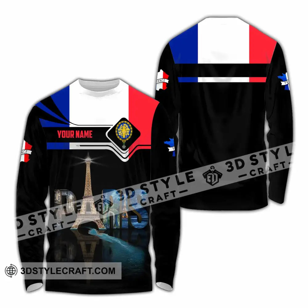 Unisex Shirt - Custom Paris 3D Shirt Long Sleeve Shirt / S T-shirt