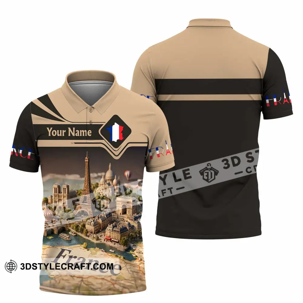 Unisex Shirt - Custom Paris France 3D Shirt Polo Shirt / S T-shirt