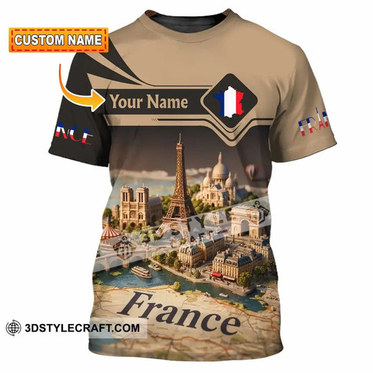 Unisex Shirt - Custom Paris France 3D Shirt style option 1