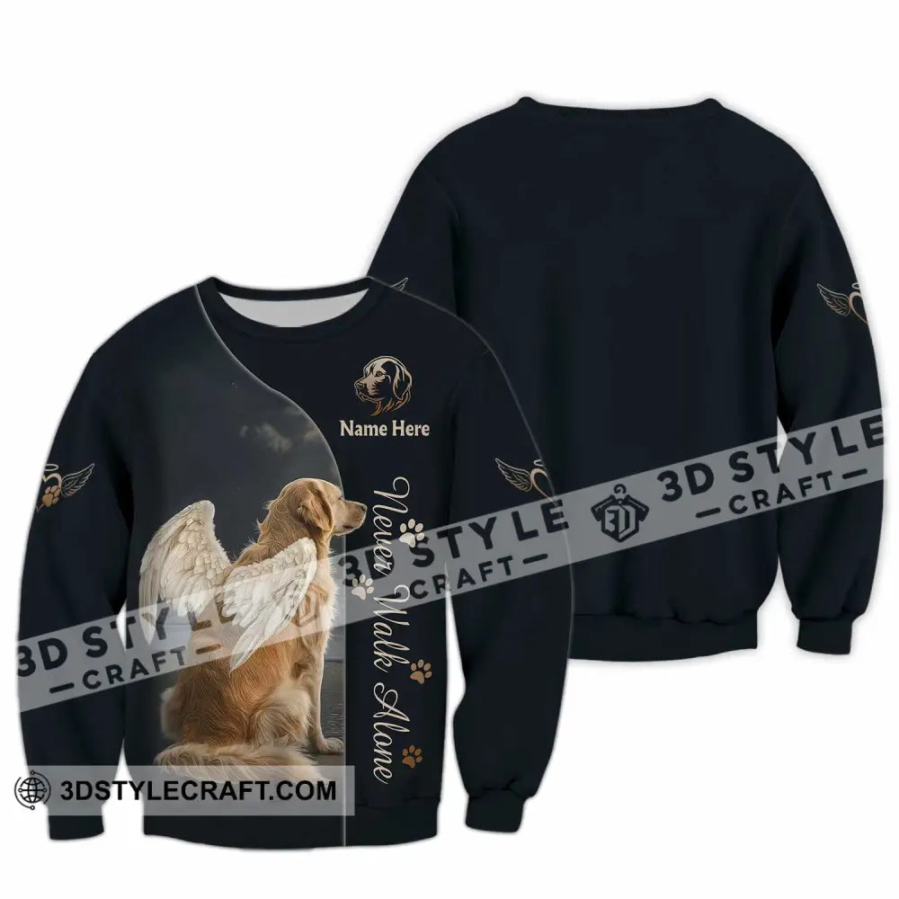 Unisex Shirt - Custom Pet Lover Never Walk Alone 3D Shirt Long Sleeve / S T-shirt