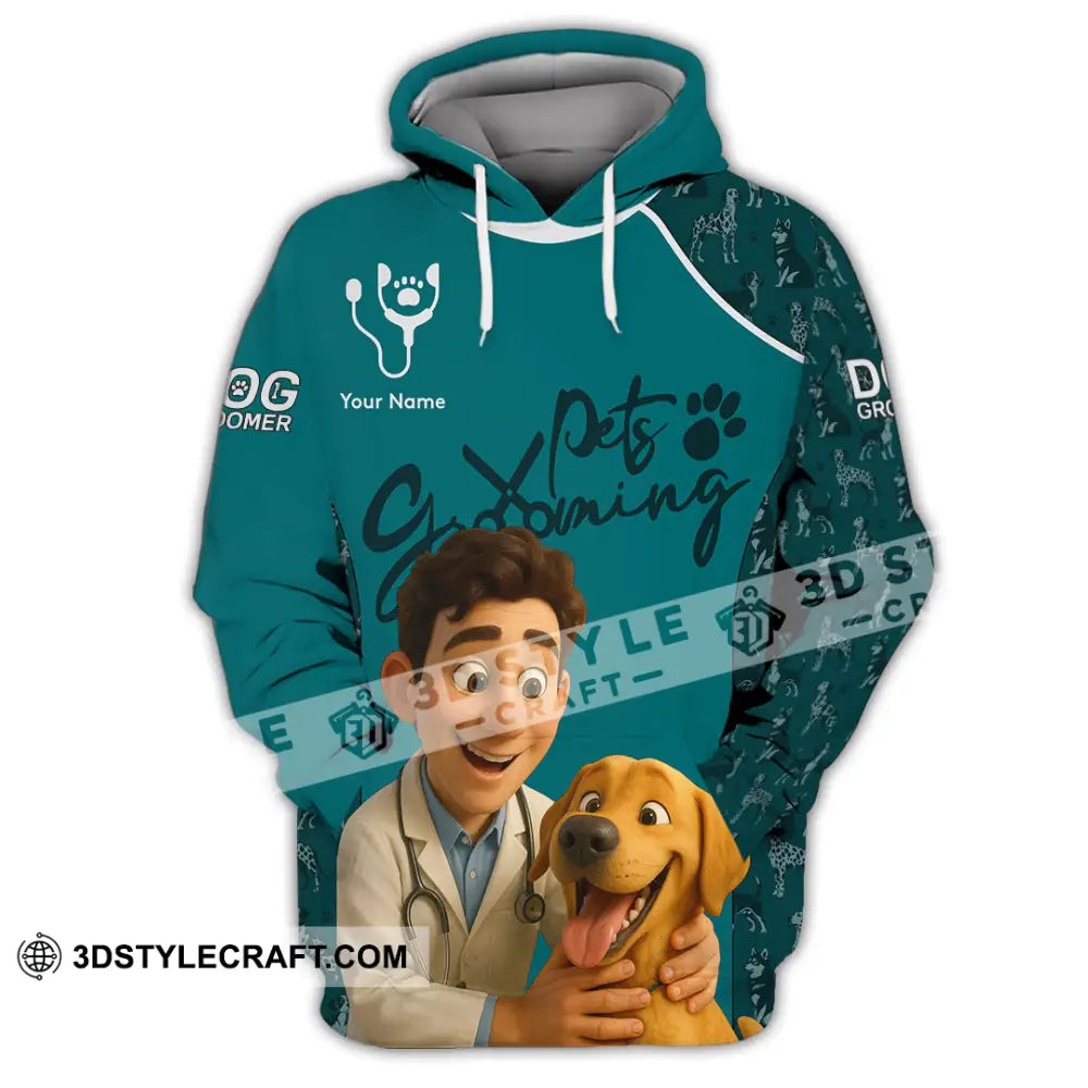 Unisex Shirt - Custom Pets Grooming 3D Shirt Hoodie / S T-shirt
