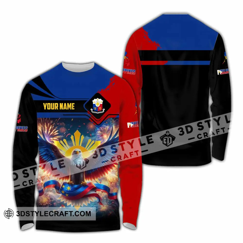 Unisex Shirt - Custom Philippines 3D Shirt Long Sleeve Shirt / S T-shirt