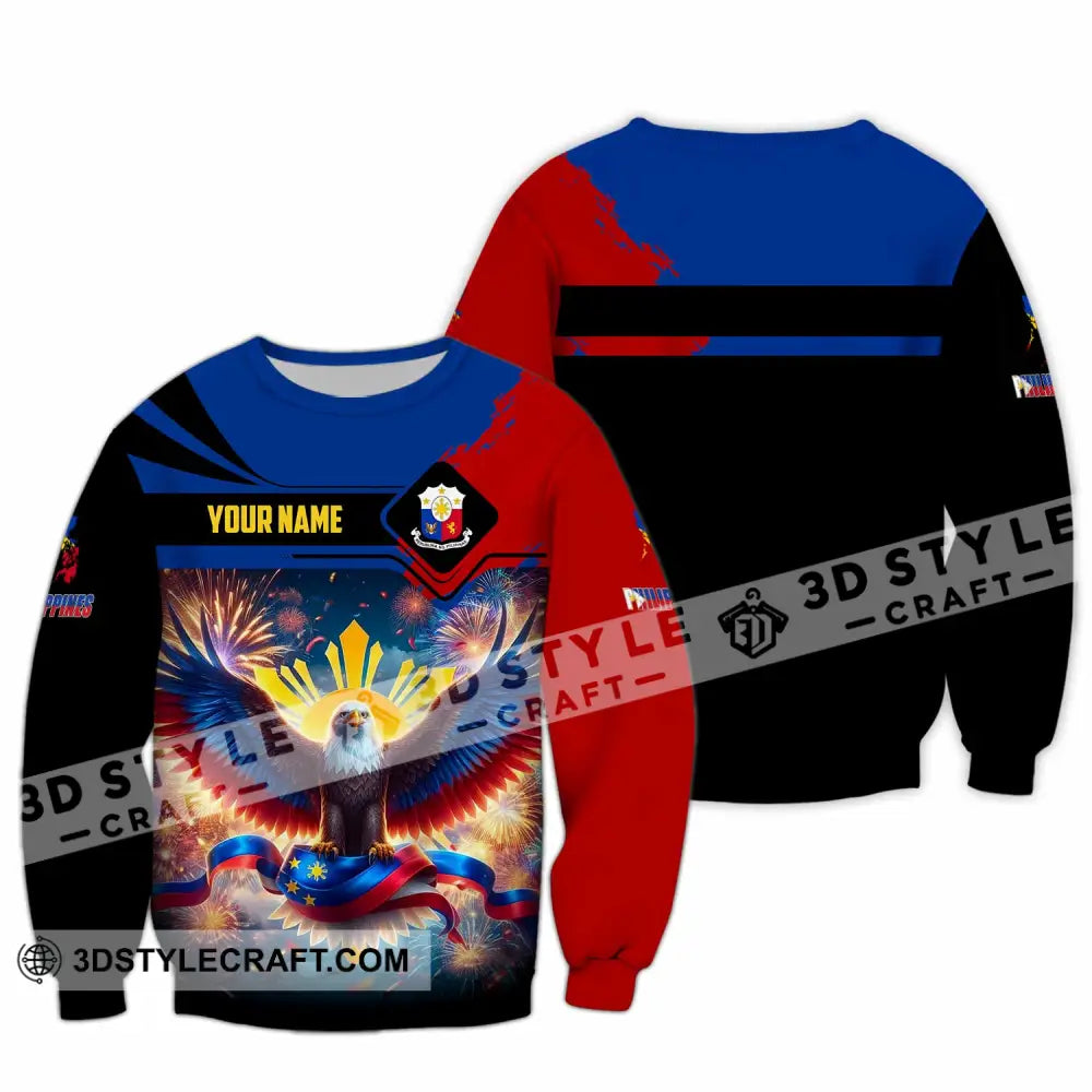 Unisex Shirt - Custom Philippines 3D Shirt Long Sleeve / S T-shirt