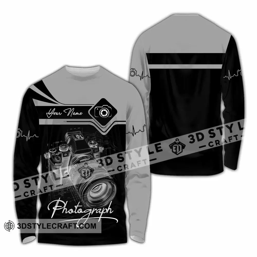 Unisex Shirt - Custom Photograph 3D Shirt Long Sleeve Shirt / S T-shirt