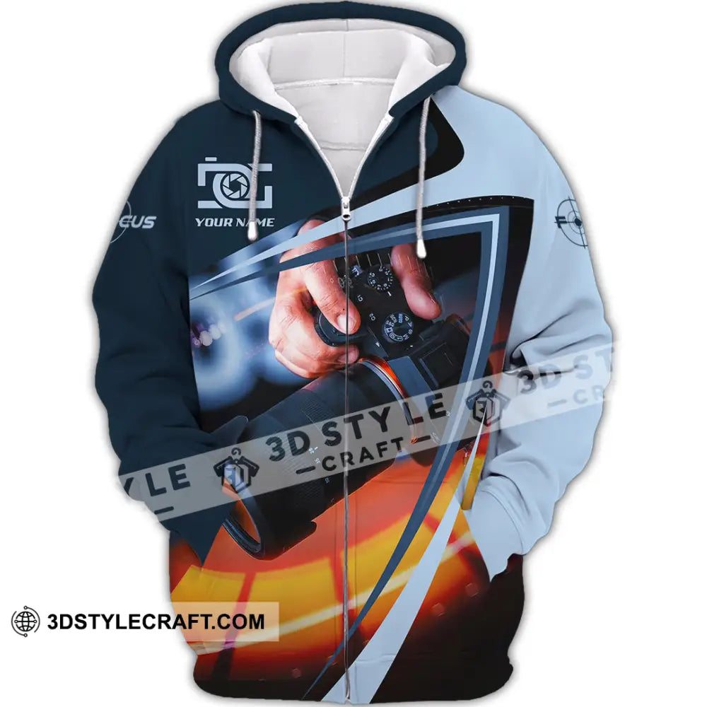 Unisex Shirt - Custom Photograph 3D Shirt Zipper Hoodie / S T-shirt