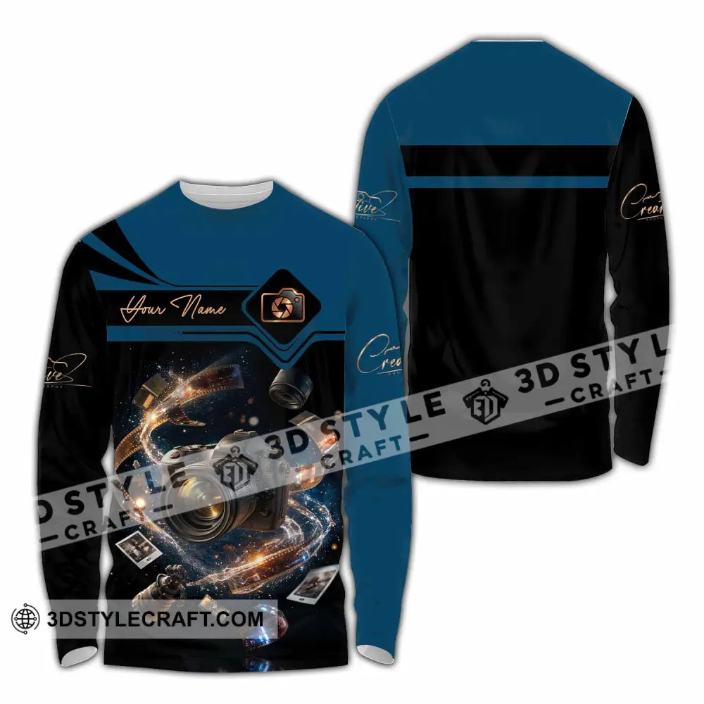 Unisex Shirt - Custom Photographer 3D Shirt - Long Sleeve Shirt / S - T-shirt