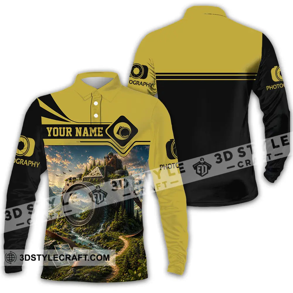 Unisex Shirt - Custom Photographer Shirt - Long Sleeve Polo / S - T-shirt