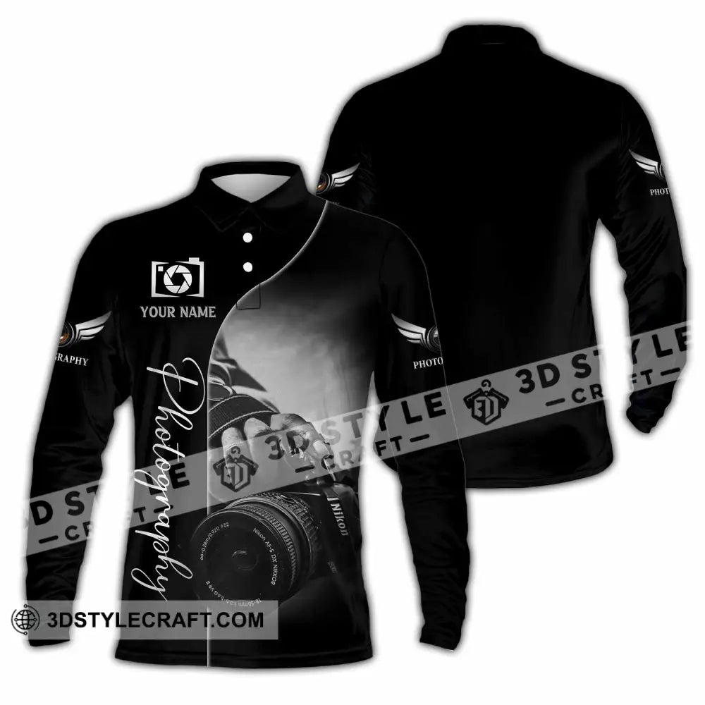 Unisex Shirt - Custom Photography 3D Shirt Long Sleeve Polo / S T-shirt