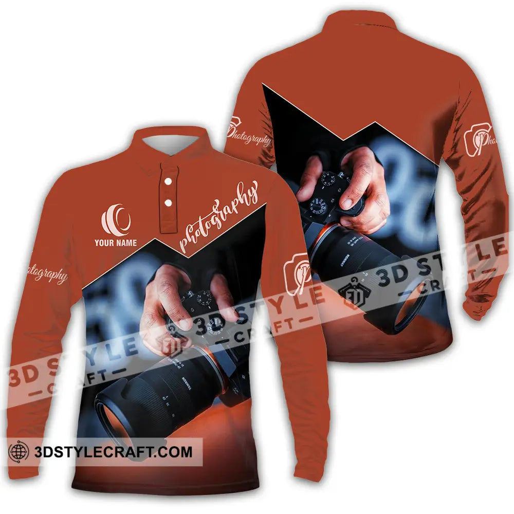 Unisex Shirt - Custom Photography 3D Shirt Long Sleeve Polo / S T-shirt