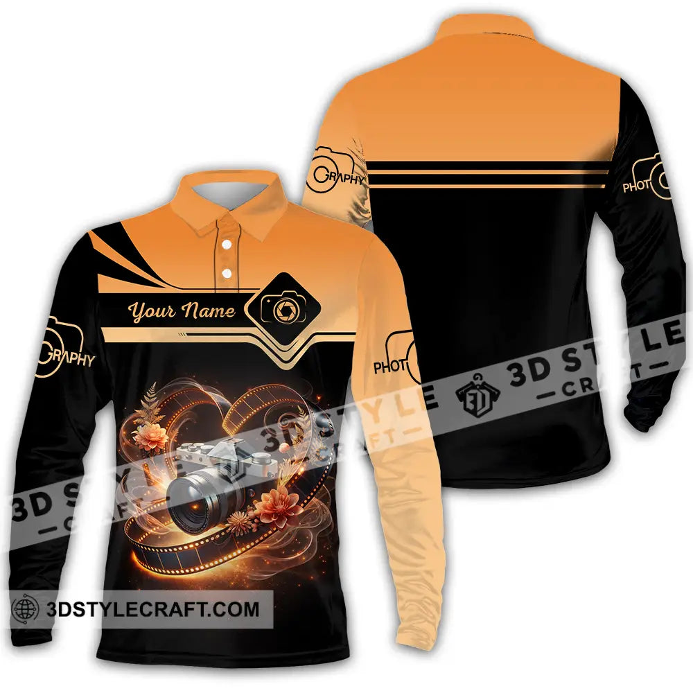 Unisex Shirt - Custom Photography 3D Shirt - Long Sleeve Polo / S - T-shirt