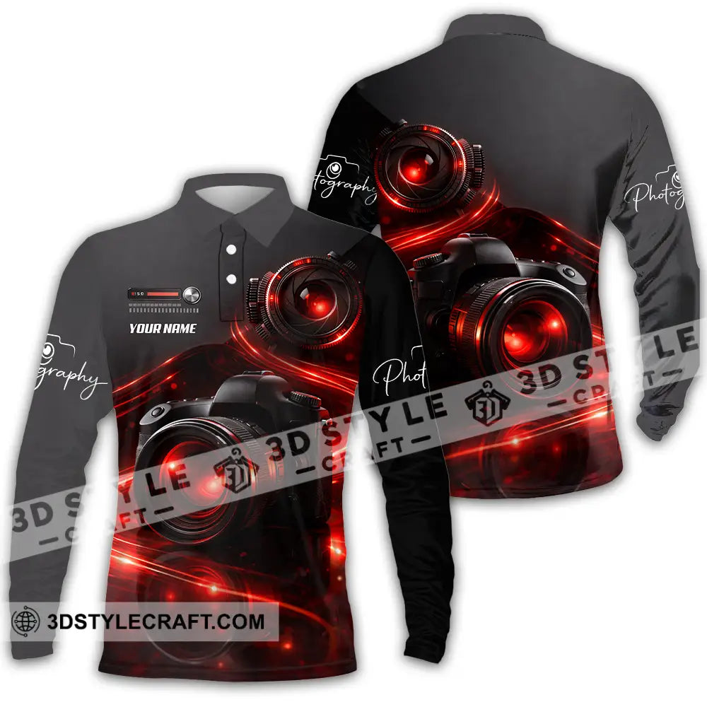 Unisex Shirt - Custom Photography 3D Shirt Long Sleeve Polo / S T-shirt