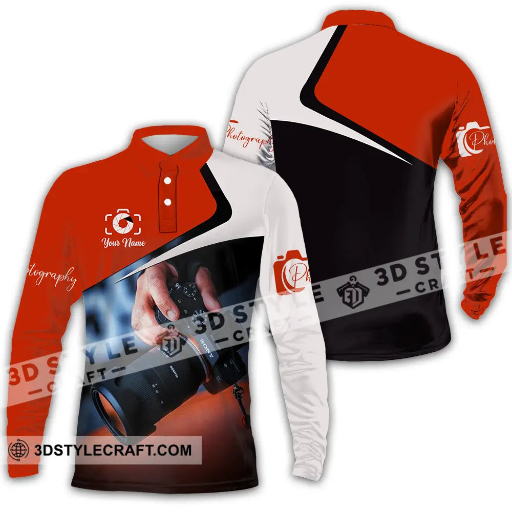 Unisex Shirt - Custom Photography 3D Shirt - Long Sleeve Polo / S - T-shirt