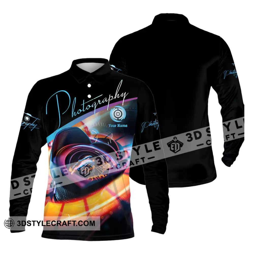 Unisex Shirt - Custom Photography 3D Shirt Long Sleeve Polo / S T-shirt
