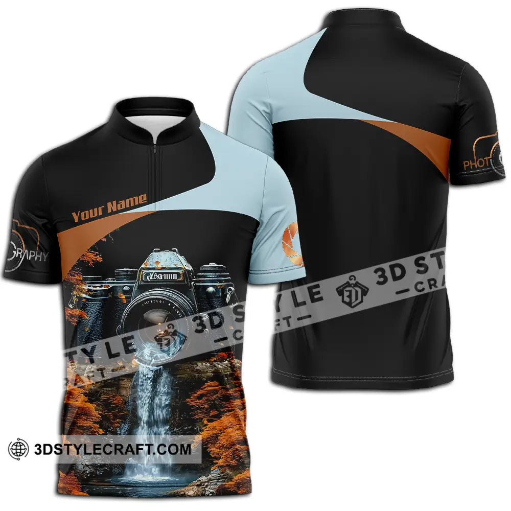 Unisex Shirt - Custom Photography 3D Shirt - Zipper Polo Shirt / S - T-shirt