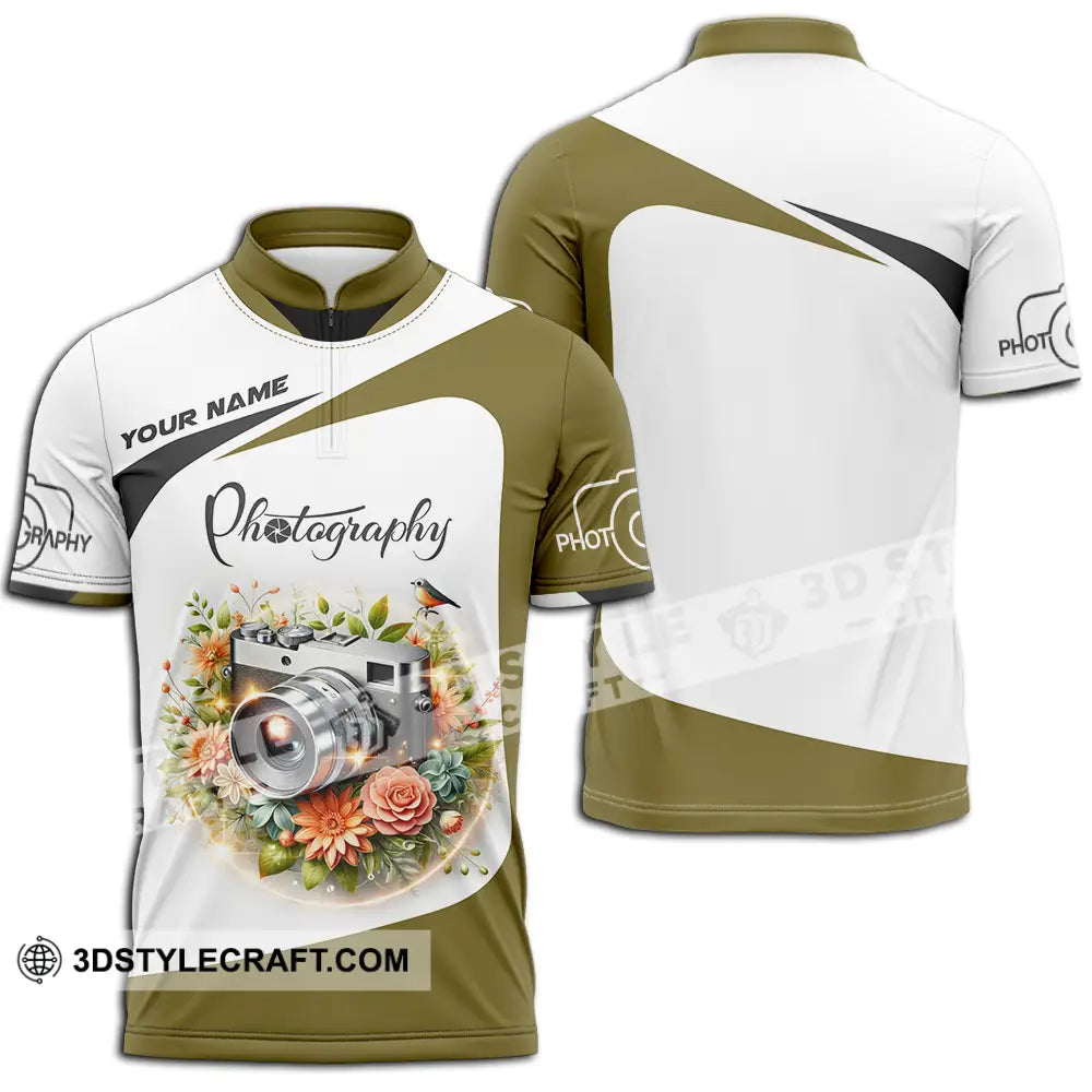 Unisex Shirt - Custom Photography 3D Shirt - Zipper Polo Shirt / S - T-shirt