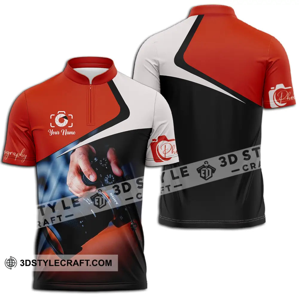 Unisex Shirt - Custom Photography 3D Shirt - Zipper Polo Shirt / S - T-shirt