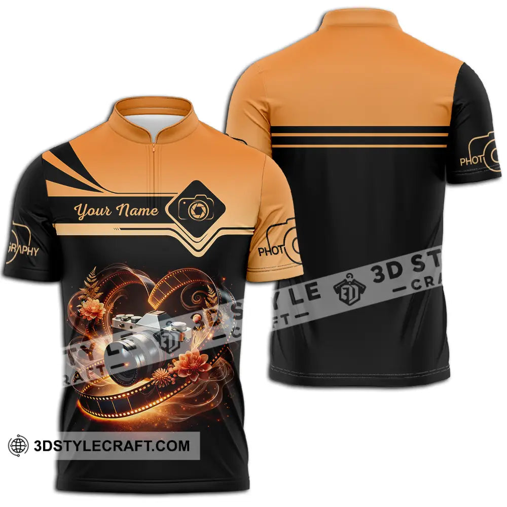 Unisex Shirt - Custom Photography 3D Shirt - Zipper Polo Shirt / S - T-shirt