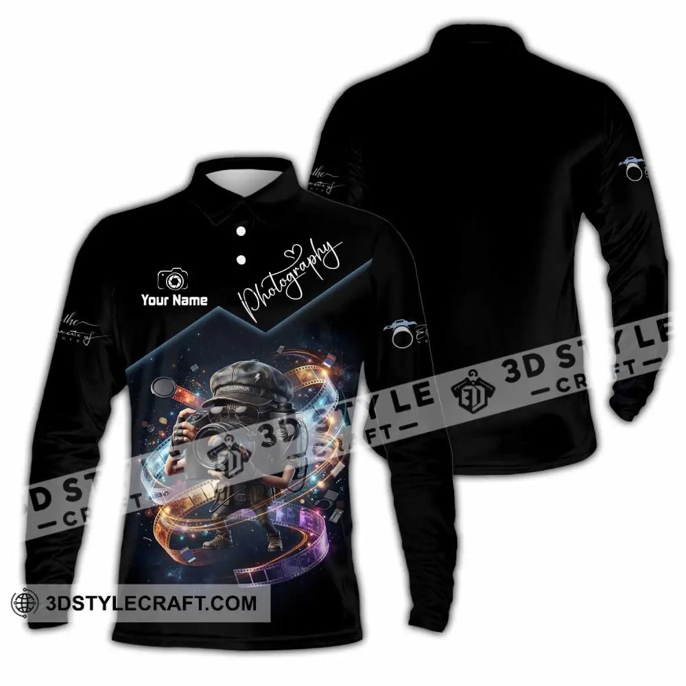 Unisex Shirt - Custom Photography Shirt - Long Sleeve Polo / S - T-shirt