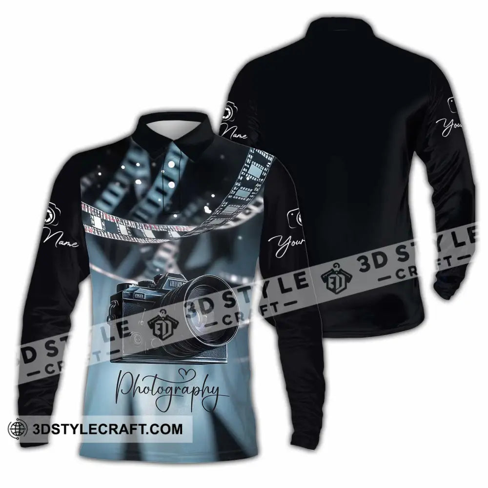 Unisex Shirt - Custom Photography Shirt - Long Sleeve Polo / S - T-shirt
