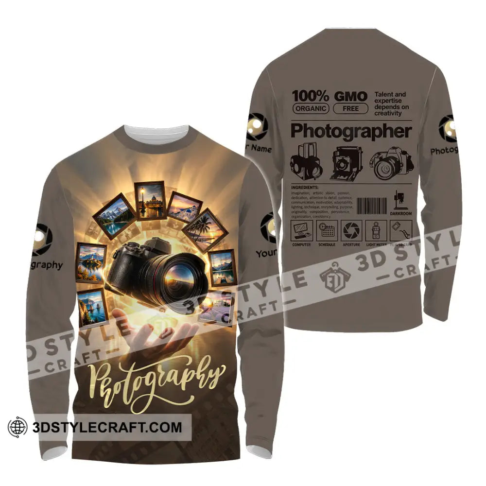 Unisex Shirt - Custom Photography Shirt - Long Sleeve Shirt / S - T-shirt