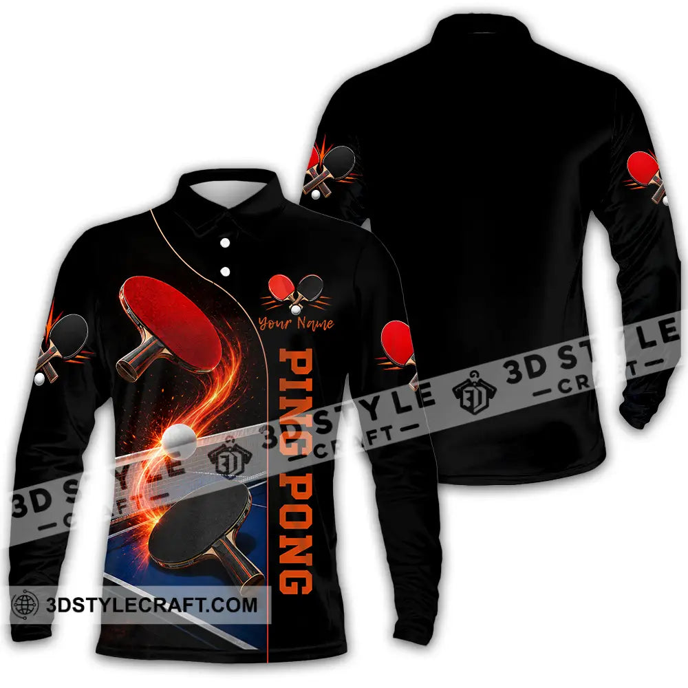 Unisex Shirt - Custom Ping Pong Shirt - Long Sleeve Polo / S - T-shirt