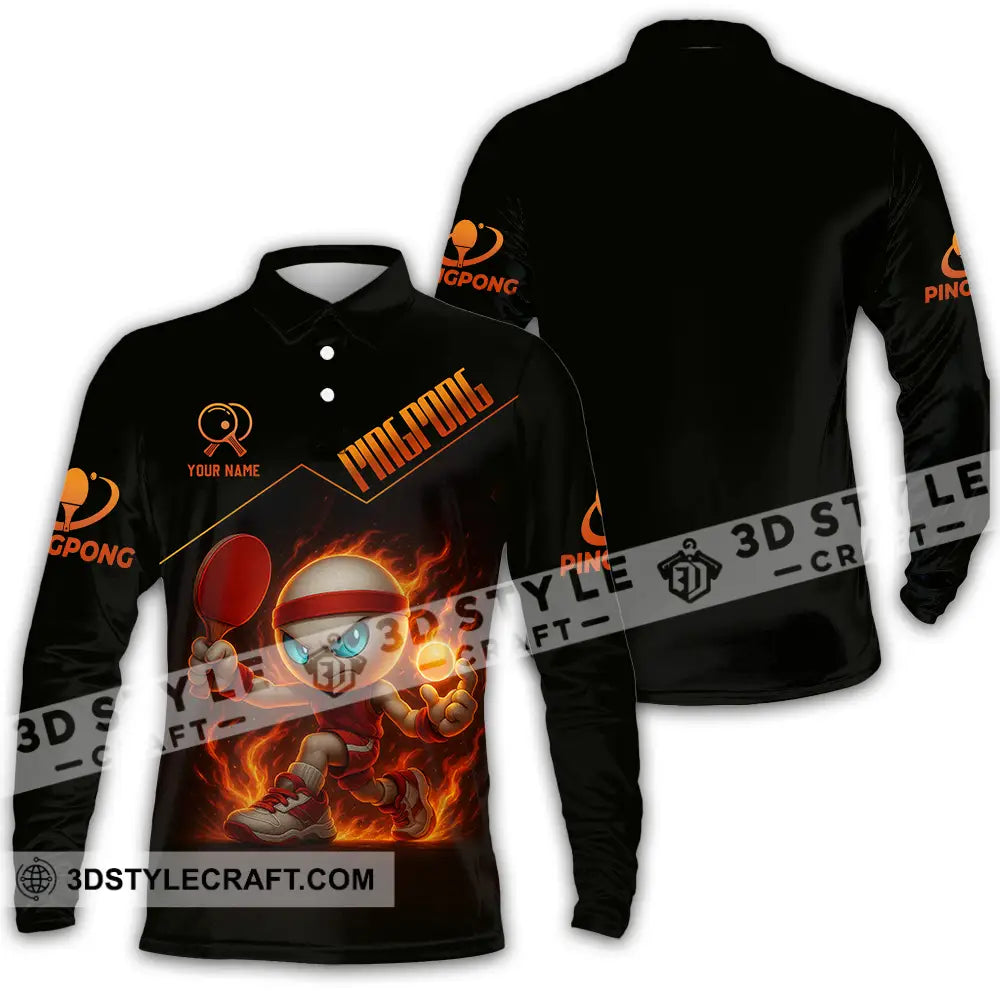 Unisex Shirt - Custom Ping Pong Shirt Long Sleeve Polo / S T-shirt