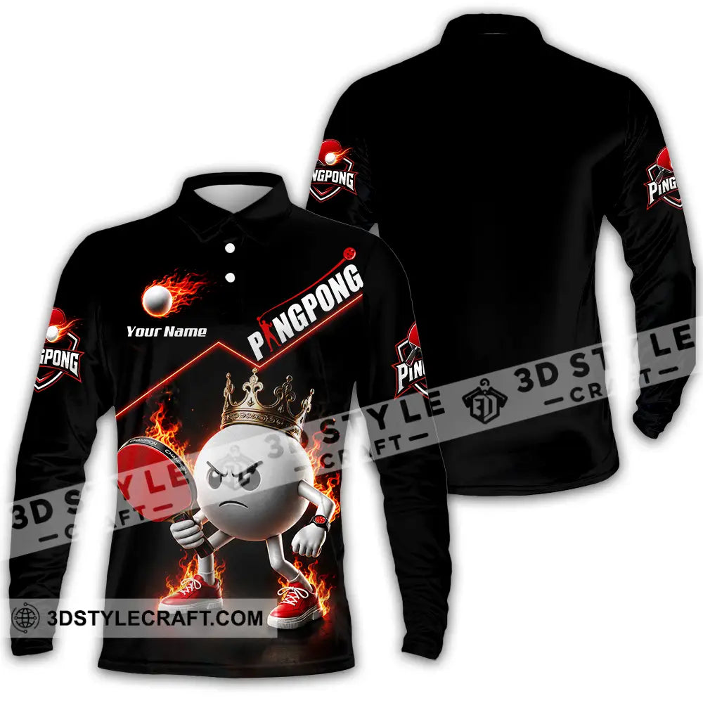 Unisex Shirt - Custom Ping Pong Shirt - Long Sleeve Polo / S - T-shirt