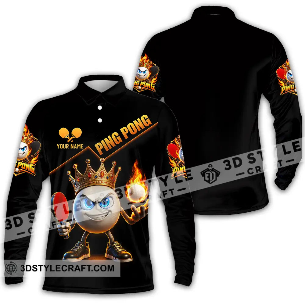 Unisex Shirt - Custom Ping Pong Shirt - Long Sleeve Polo / S - T-shirt