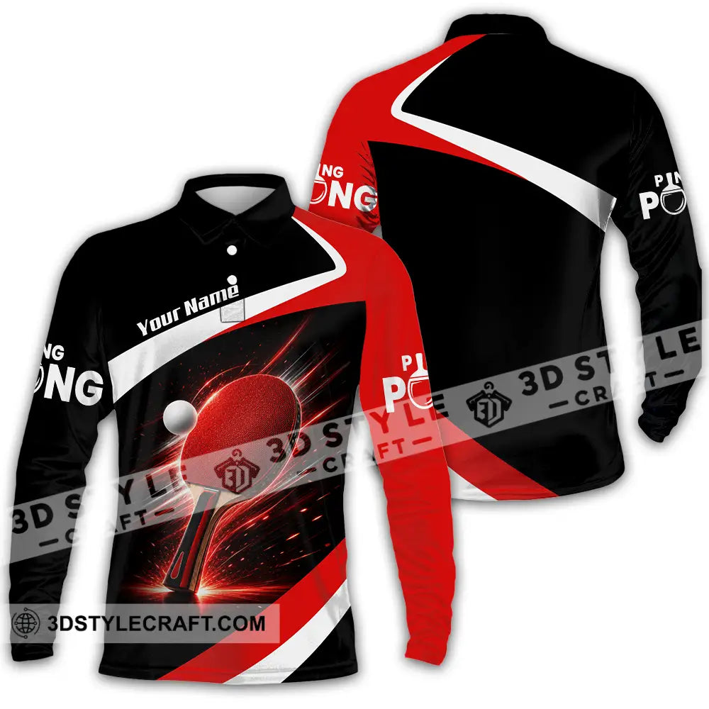 Unisex Shirt - Custom Ping Pong Shirt - Long Sleeve Polo / S - T-shirt