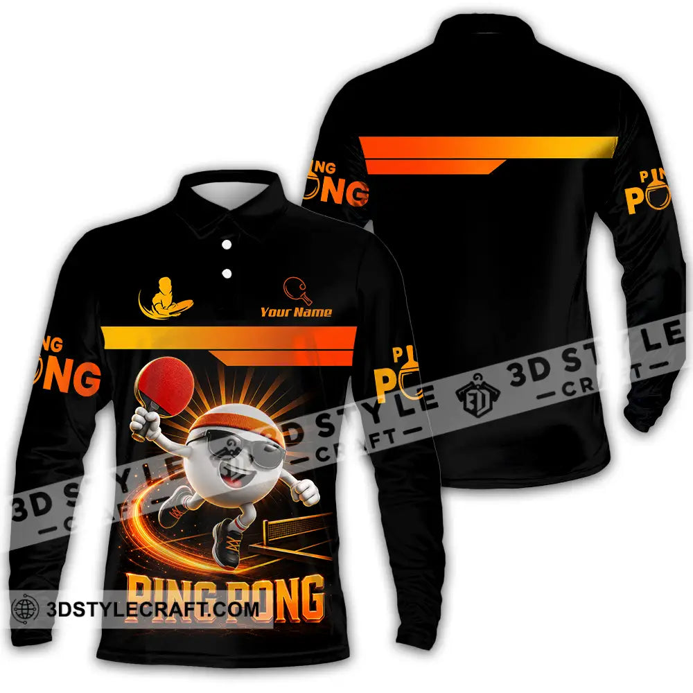 Unisex Shirt - Custom Ping Pong Shirt - Long Sleeve Polo / S - T-shirt