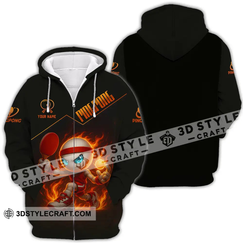 Unisex Shirt - Custom Ping Pong Shirt Zipper Hoodie / S T-shirt