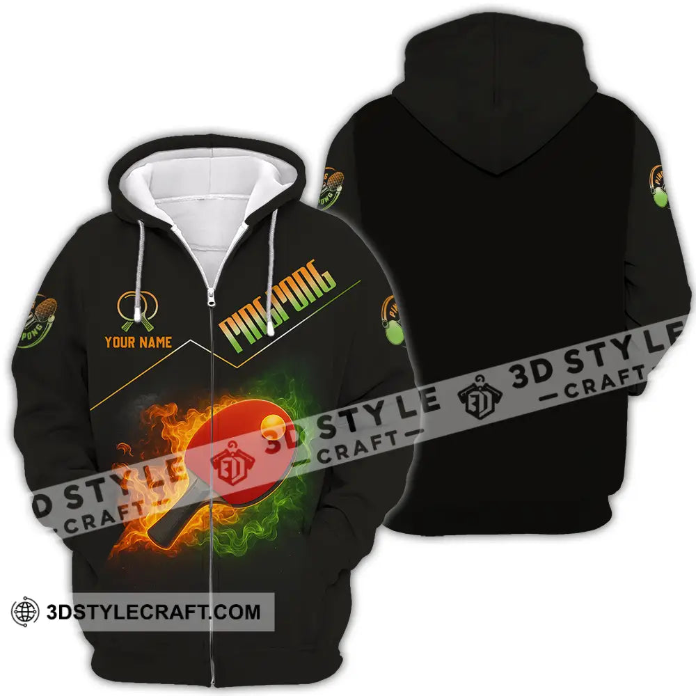 Unisex Shirt - Custom Ping Pong Shirt Zipper Hoodie / S T-shirt