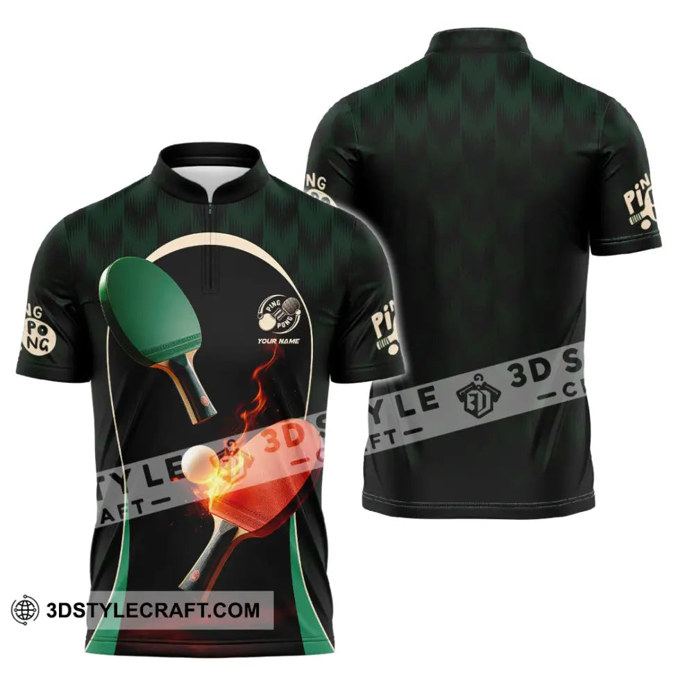 Unisex Shirt - Custom Ping Pong Shirt Zipper Polo Shirt / S T-shirt