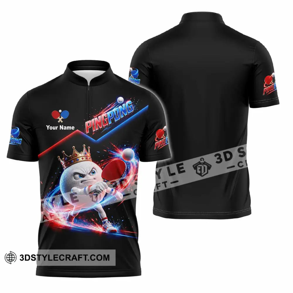 Unisex Shirt - Custom Ping Pong Shirt - Zipper Polo Shirt / S - T-shirt