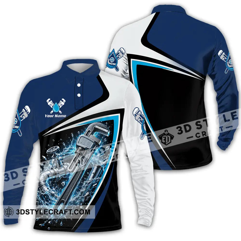 Unisex Shirt - Custom Plumber Shirt - Long Sleeve Polo / S - T-shirt