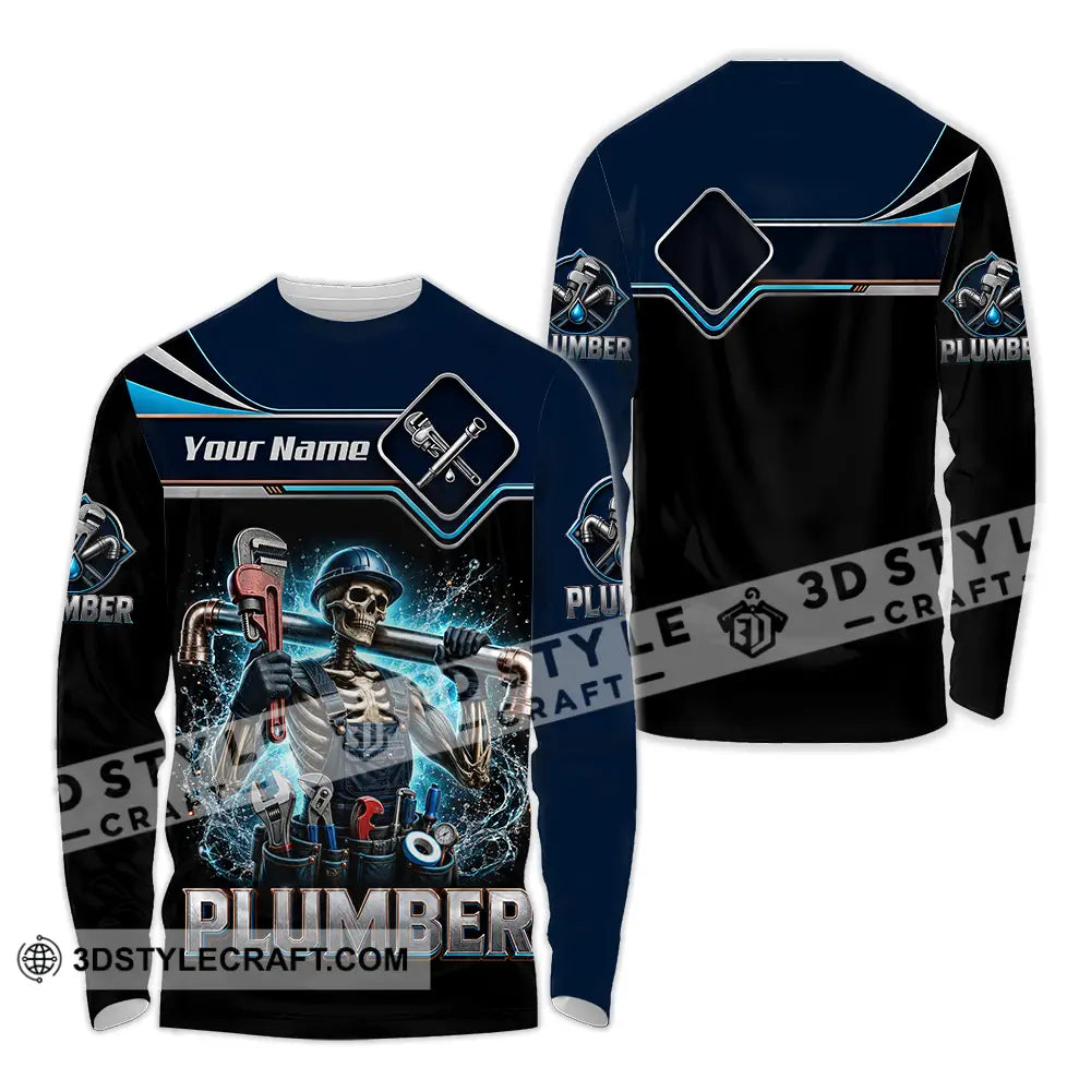 Unisex Shirt - Custom Plumber Shirt - Long Sleeve Shirt / S - T-shirt