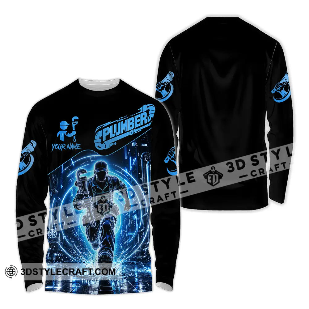 Unisex Shirt - Custom Plumber Shirt - Long Sleeve Shirt / S - T-shirt