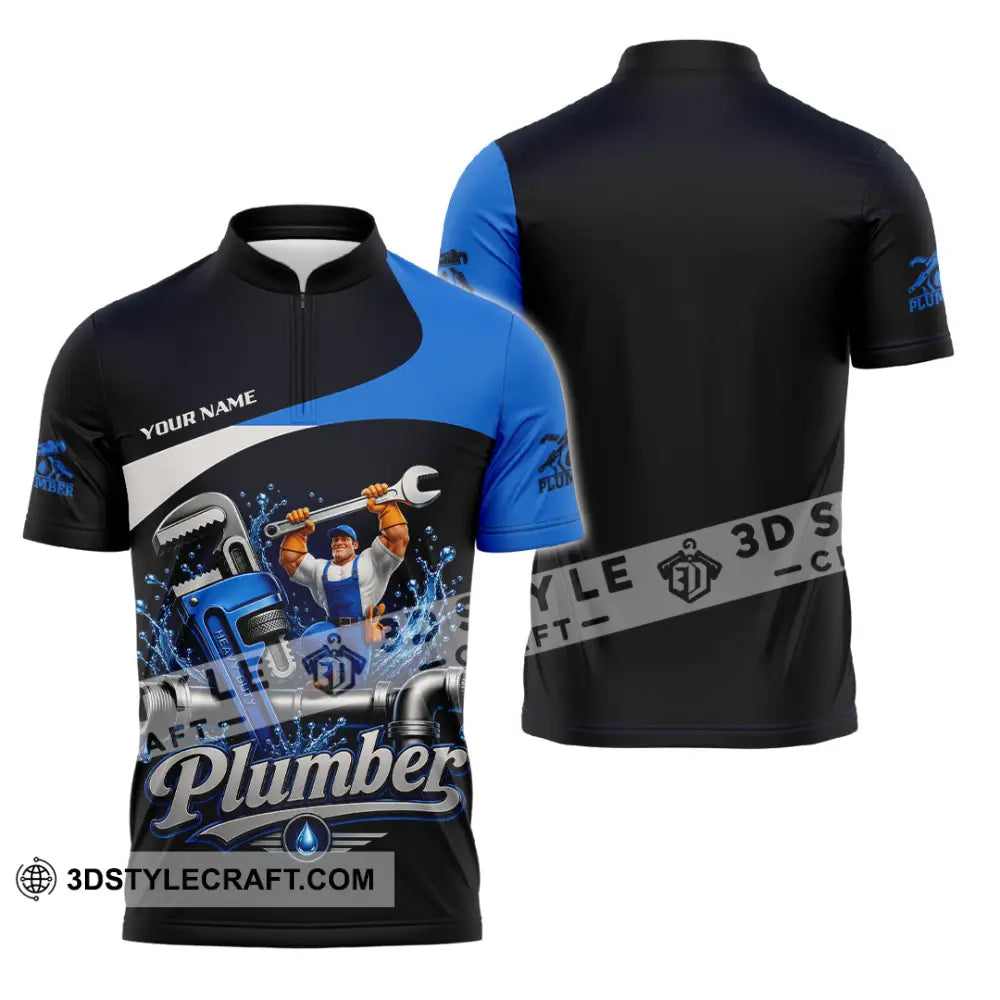 Unisex Shirt - Custom Plumber Shirt - Zipper Polo Shirt / S - T-shirt