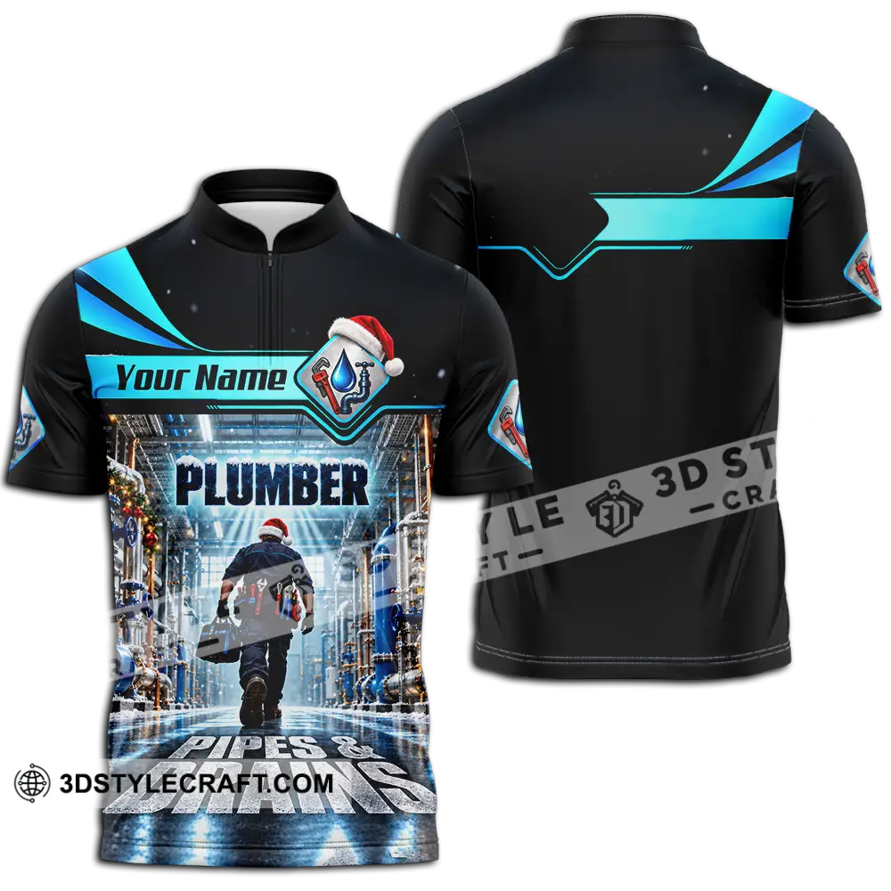 Unisex Shirt - Custom Plumber Shirt - Zipper Polo Shirt / S - T-shirt