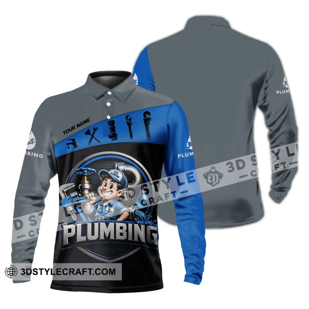 Unisex Shirt - Custom Plumbing Shirt - Long Sleeve Polo / S - T-shirt