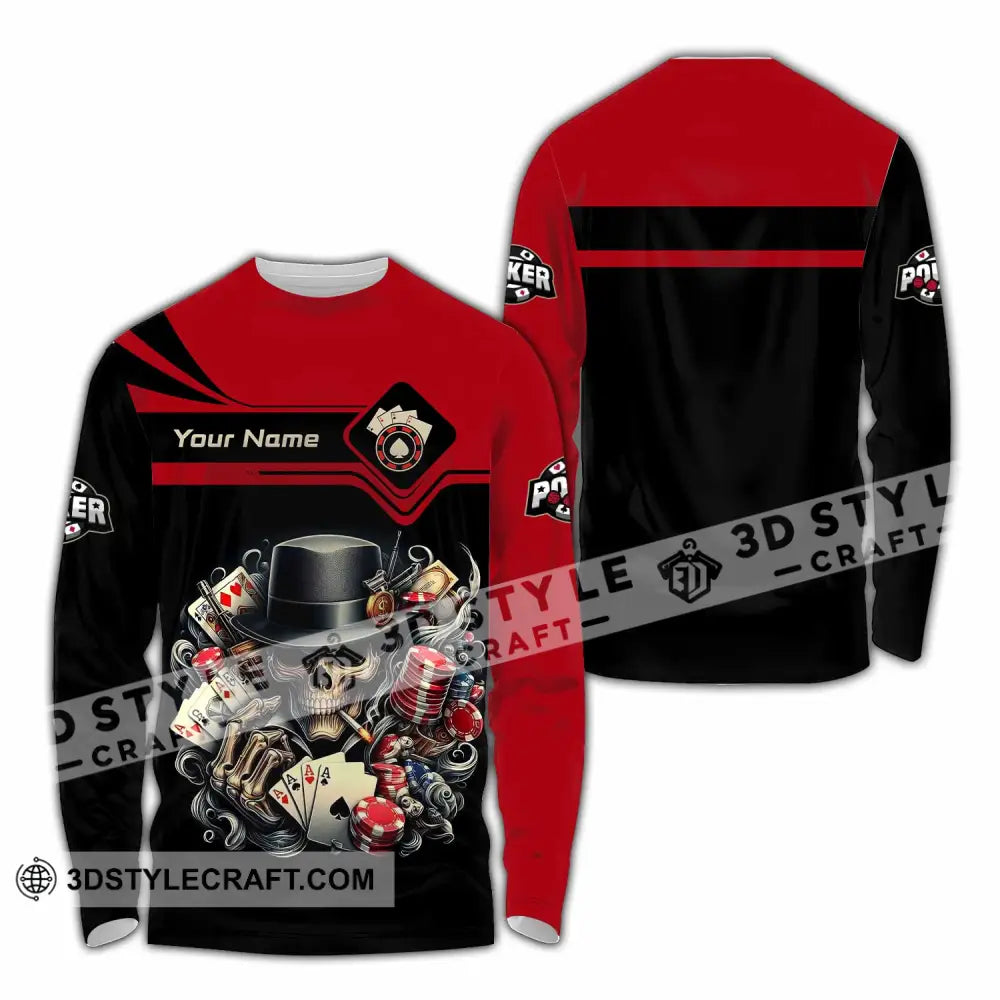 Unisex Shirt - Custom Poker 3D Shirt Long Sleeve Shirt / S T-shirt