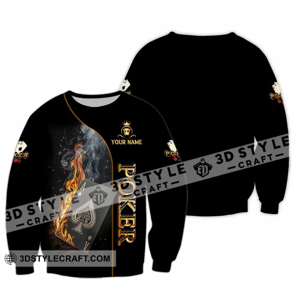 Unisex Shirt - Custom Poker 3D Shirt Long Sleeve / S T-shirt