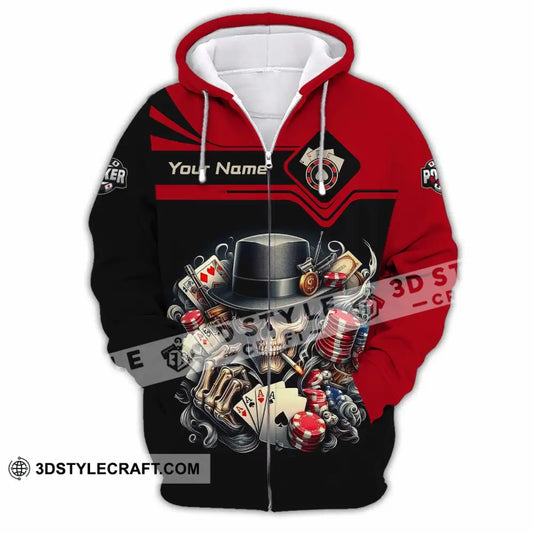 Unisex Shirt - Custom Poker 3D Shirt Zipper Hoodie / S T-shirt