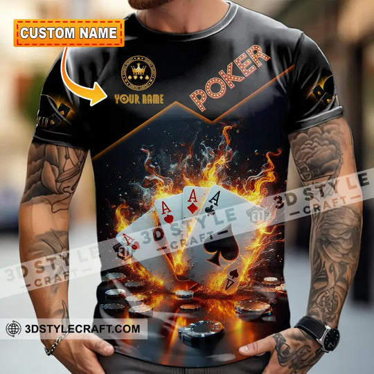 Unisex Shirt - Custom Poker Four Of Aces Card Lover Shirt style option 2